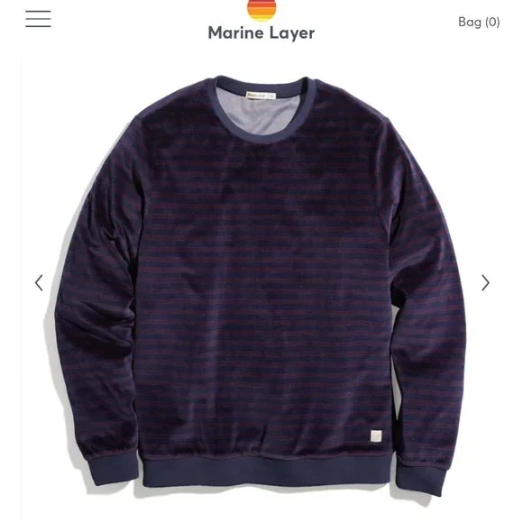 Marine Layer Shirts Marine Layer Velour Crewneck Mens Poshmark